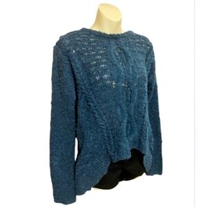 Moth for Anthropologie  loose cable knit high low